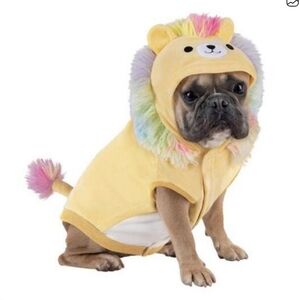 Squishmallows Yellow Lion Dog Costume with Rainbow Mane